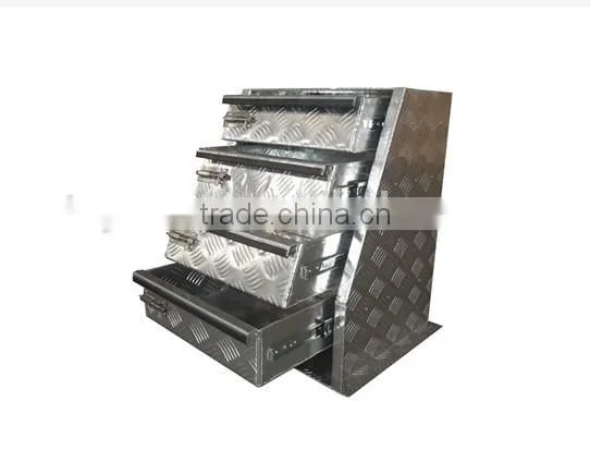 Aluminum tool box with Removable drawers for pickup and truck