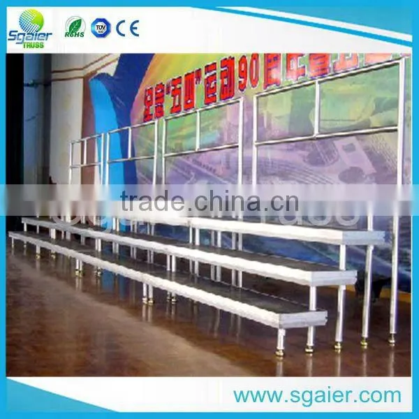 Aluminum choral risers for orchestra