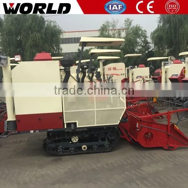 32hp full feeding 0.5m3 grain tank mini rice wheat combine harvester