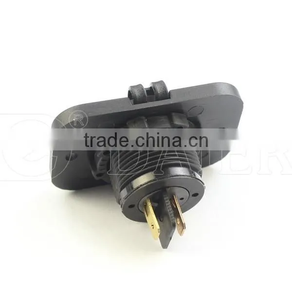 Car/Motorcycle Front One Hole Waterproof 12V Merit Socket + Standard Nut And Merit Cover