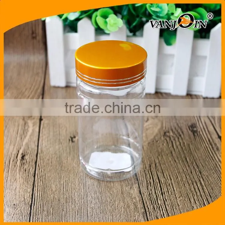 200ml PET Clear Round Plastic Medicine Bottle For Calcium Tablet