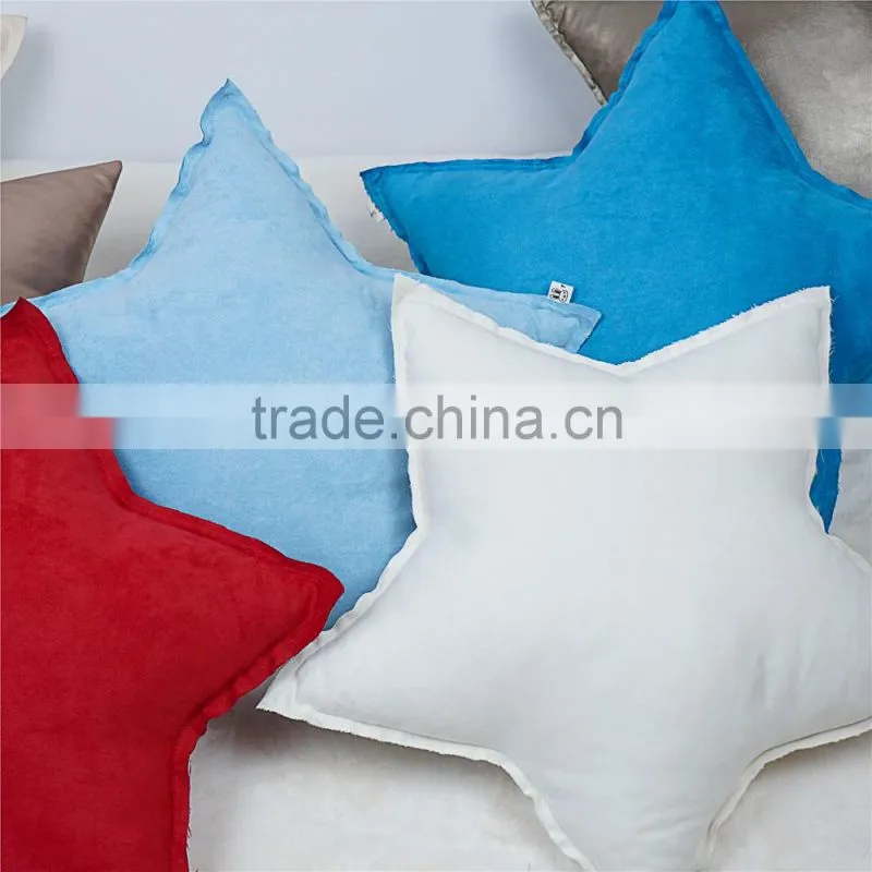 Soft cotton decor star shaped pillow for kids teepee and canopy