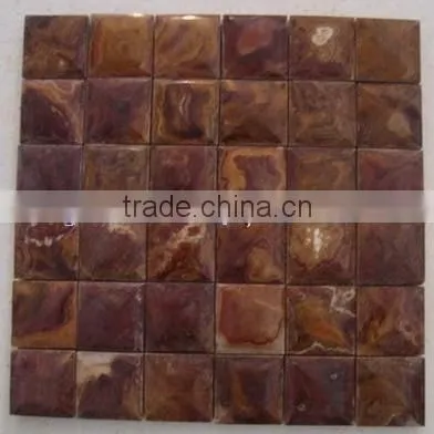 UNIQUE DESIGNS CUSTOM MADE MULTI RED ONYX MOSAIC TILES COLLECTIONS