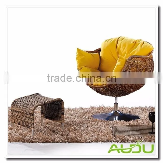 Audu Wicker Indoor Leisure Egg Sofa With Side Table