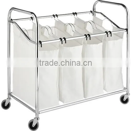 Vivinature chrome plating frame laundry sorter with 4 lift off sorters