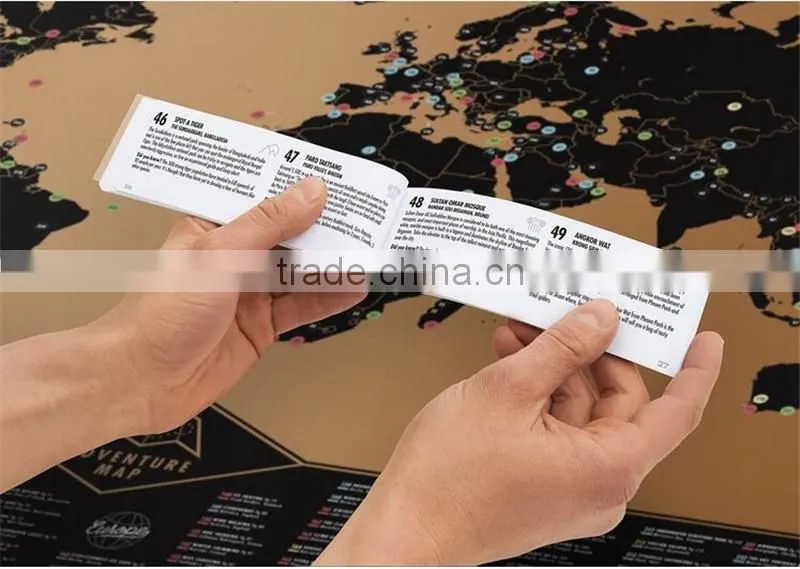 CT-748 New Travel Gift of World Map for Creative Poster Present Black map