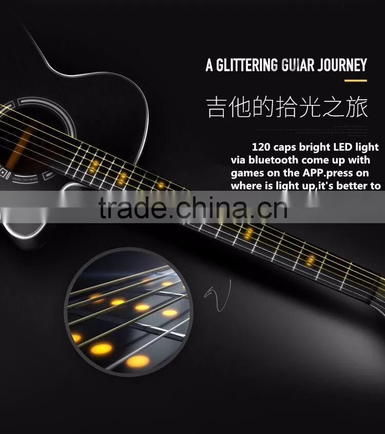 High Quality Smart Guitar For Beginner, Educational Teaching Guitar With Flashlight Mobile APP Game Instrument Fun Guitar