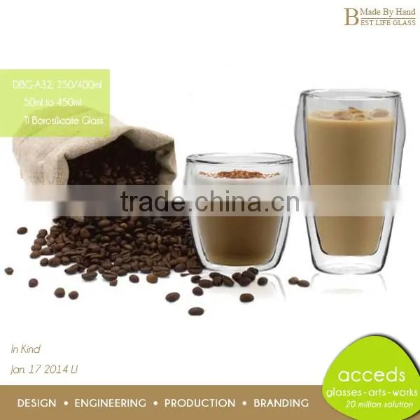 Handmade Double Wall Expensive Glass Cup