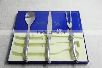 stock lots stainless steel Spoon and 3 pcs Tableware set Spoon fork knife tableware closeout