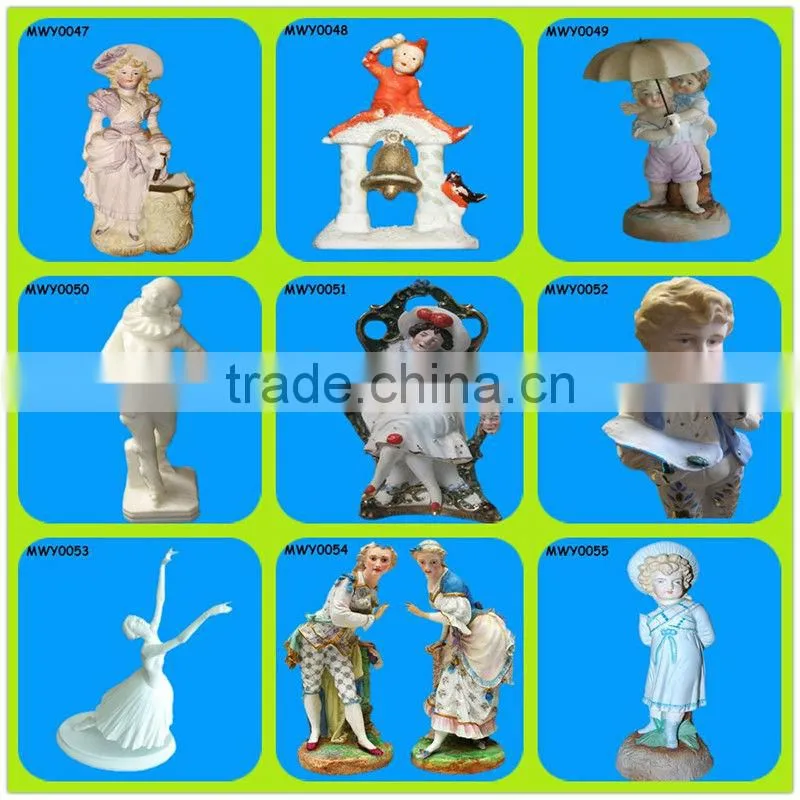 white ceramic bisque Santa bear table centerpieces