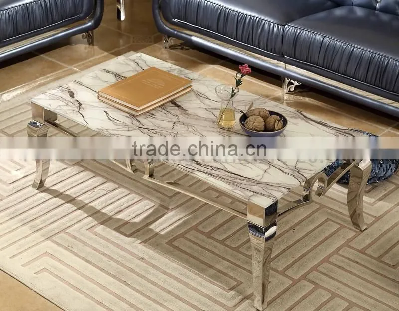 Living Room Square Marble Top Table Stand