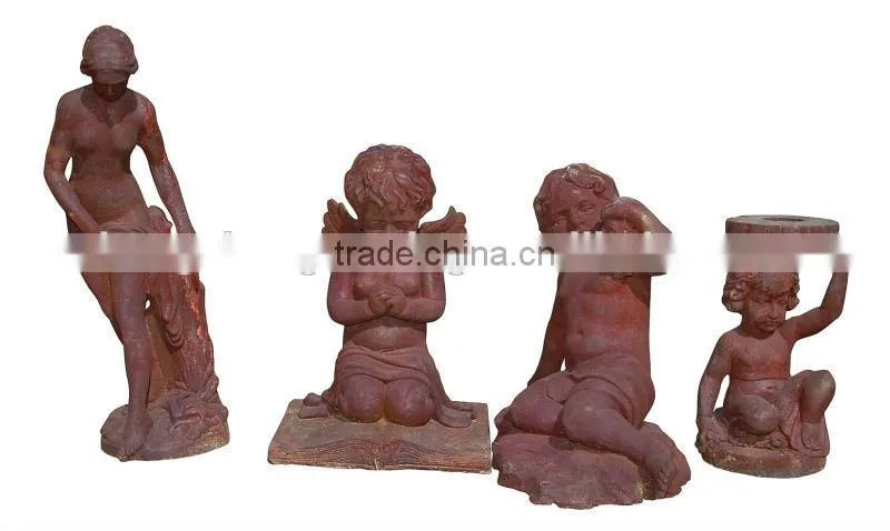 antique large cast iron garden statues