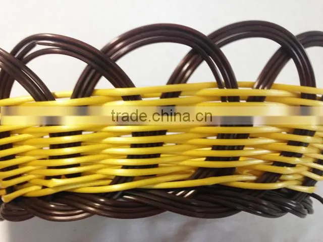 LFGB plastic rattan woven tray