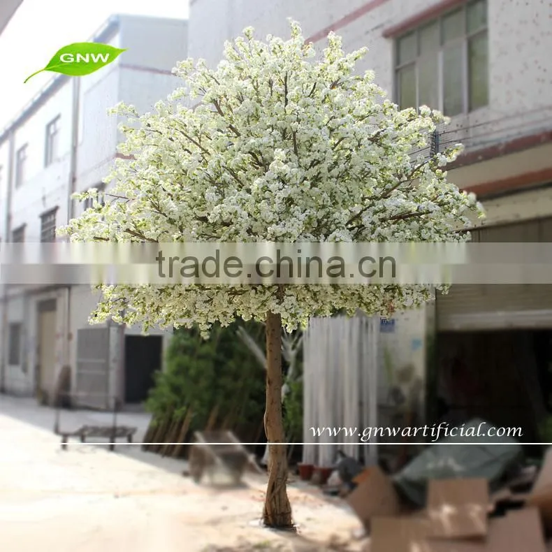 GNW BLS064 Large Artificial Tree White Cherry Blossom Decorative Flowers indooor use