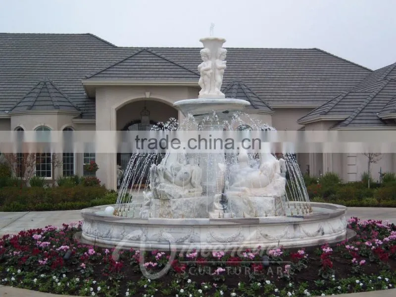Custom hand carved stone carvings and sculptures marble outdoor water fountains