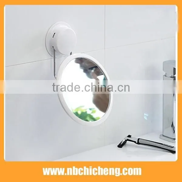 Bath mirror set suction cup hook Suction Cup Shower Mirror with Hanging Hooks