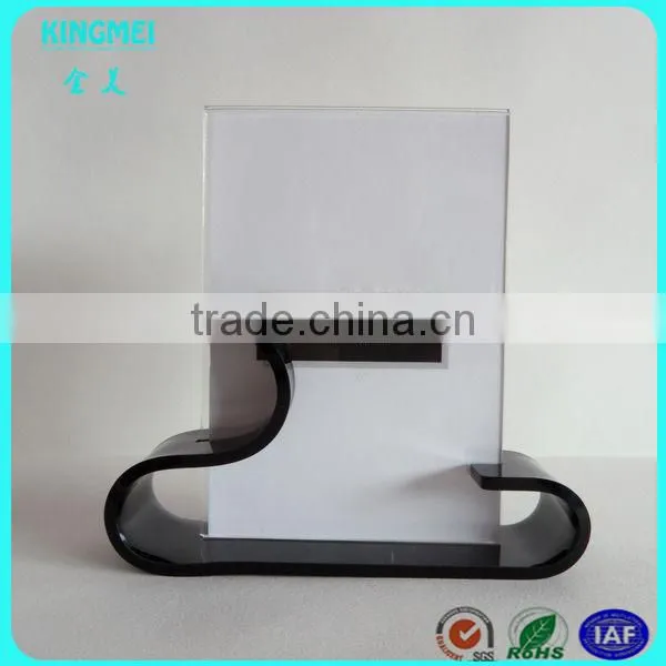 KM-VP84 Clear Acrylic Picture Photo Frame Display With Black Base