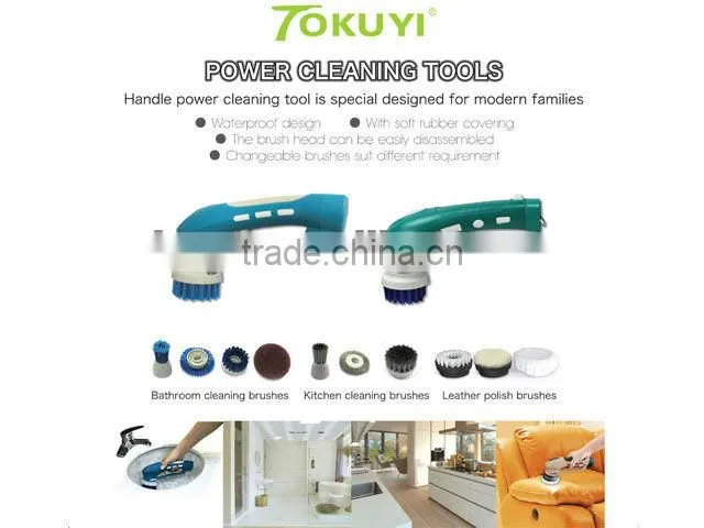 Cordless electric scrubber, electric power scrubber for kitchen and bathroom, electric hand scrubber