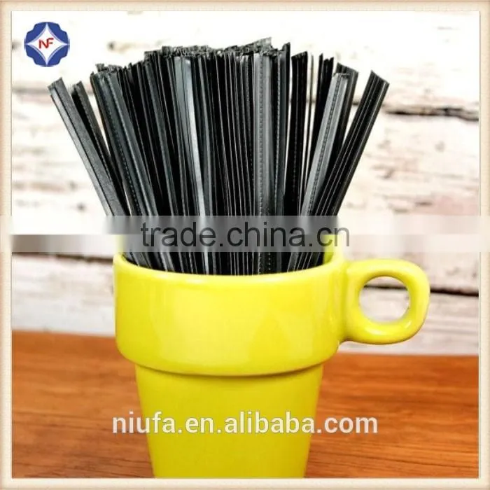 Bread bag closure plastic coated single wire twist tie