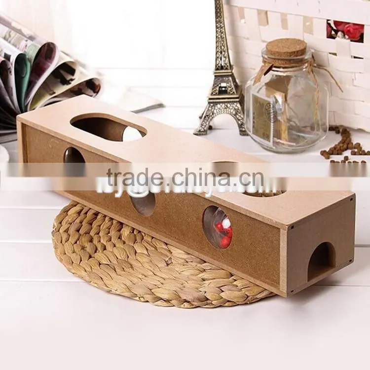 Best sale small animal playground wooden interactive pet toys W06F044