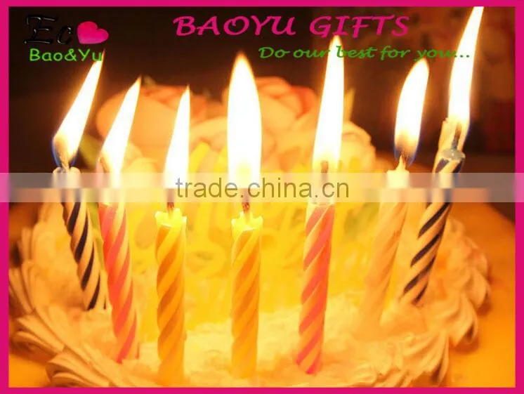 2015 Factory wholesale birthday candles birthday cake candles Spiral candles