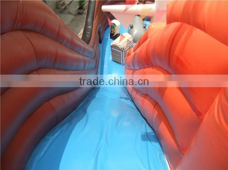 New design pirate ship inflatable slide with factory lower price