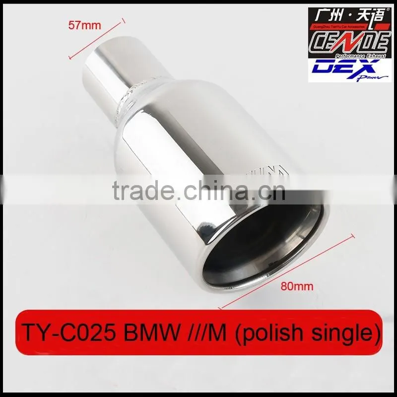 auto tuning ss304 exhaust tips laser M polish for bmw