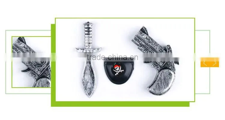 Funny pretend play toy plastic gun pirate toys for boy