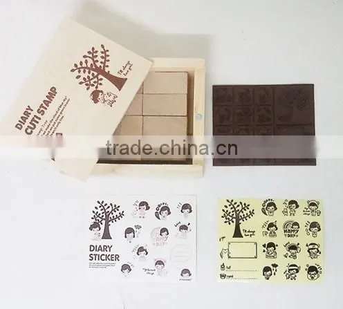2015 newest top quality wood cute stamp|convenient beautiful stamp