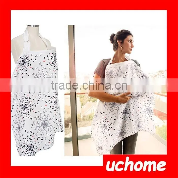 UCHOME OEM Outdoor Colored Light Flower Printed Musilin Breathable And Light Weight Baby Feeder Udder Cover