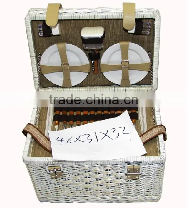 Factory wholesale cheap natural handmade outdoor wicker picnic basket