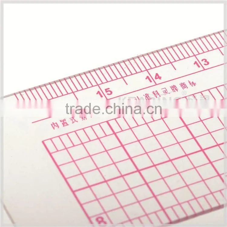 Kearing High Quality L Shaped Ruler 8'' & 16cm Durable for Fashion Design Plastic Rulers # 5808
