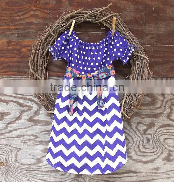 Hot Sale Baby Girls stripe Dress With printed Children's Boutique Clothes Toddler Girls Peasant Dress For Summer Clothes DR6828