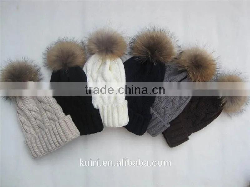 Women's Hat Winter Shoe Female Knit Autumn Thicken Pom Hats For Girls Caps thicken cap