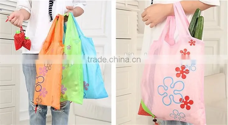 Eco Storage Handbags Strawberry Foldable Shopping Tote Reusable Shopping Bag