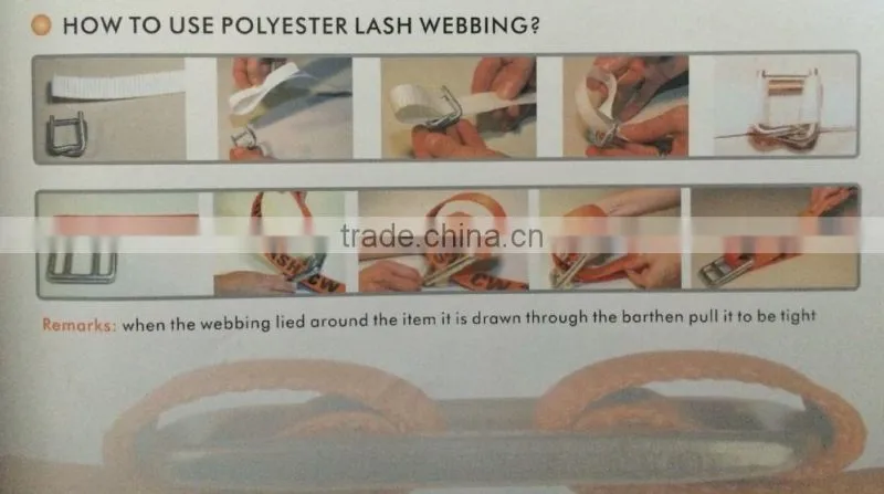 Polyester lashing webbing/straps