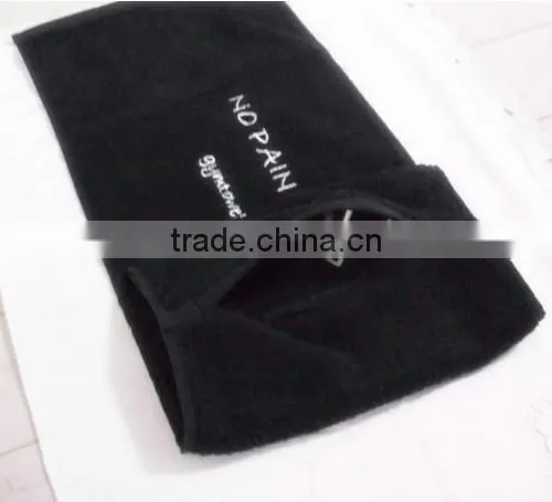 100% cotton custom-made zipper pocket gym towels