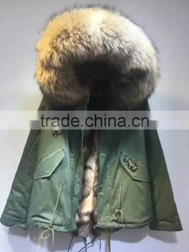 Guangzhou MeiFng 2017 New Style mulity color Fur Coat Women Winter Fur Coats