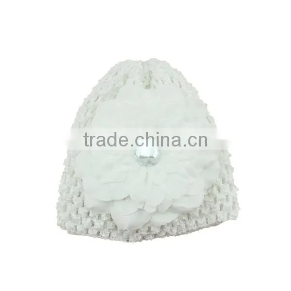 top baby hat with flower