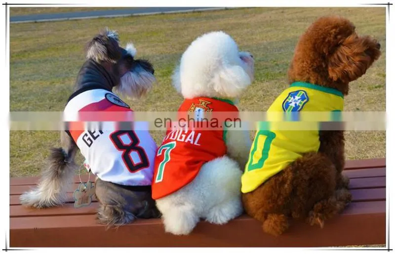Pet Dog Clothes World Cup Shirt Dog Clothes Dog Summer Casual Shirt