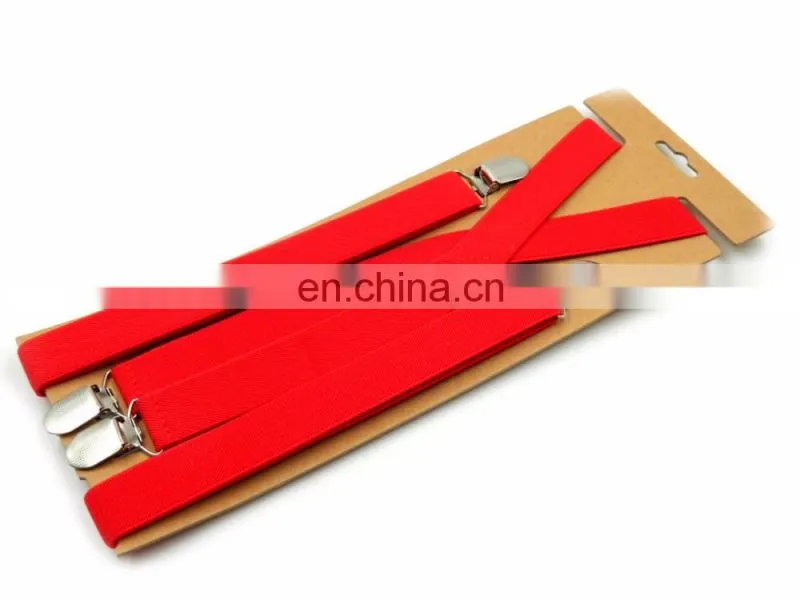 2017 Wholesale Low MOQ solid color Suspenders