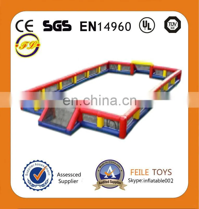 inflatable soap football field