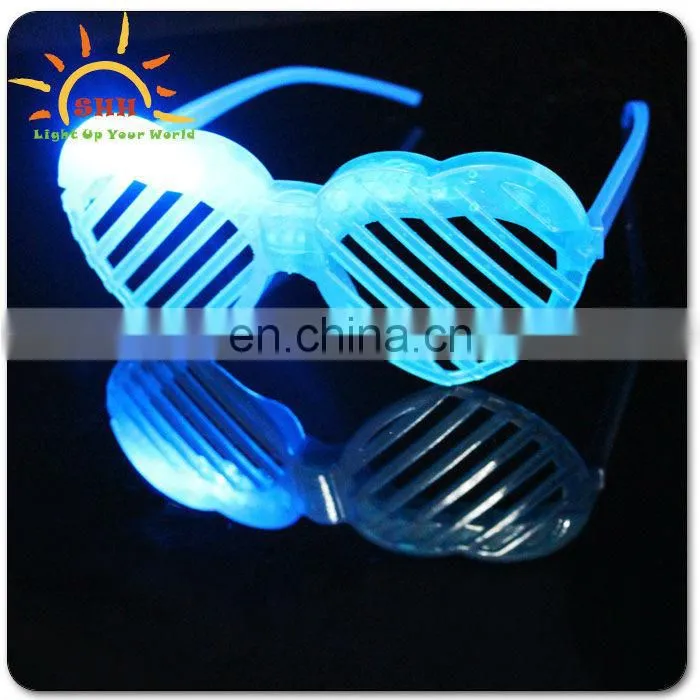 LED neon custom Shutter Shades blinking Sunglasses wholesale