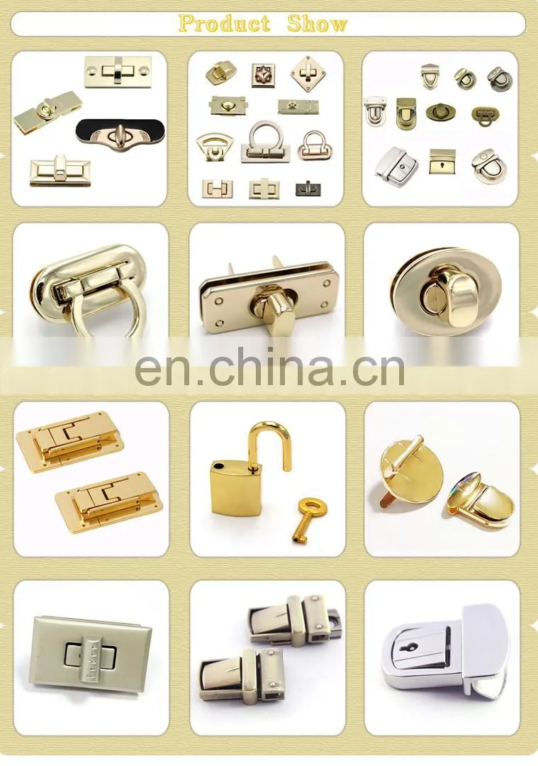 High Quality Woman Clasp Closure Metal Clip Bag Lock For Handbags/Briefcase Fitting
