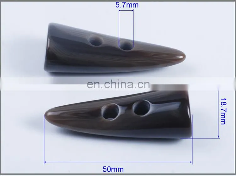 2 Hole Polyester Coat Toggle Horn Buttons BP40519