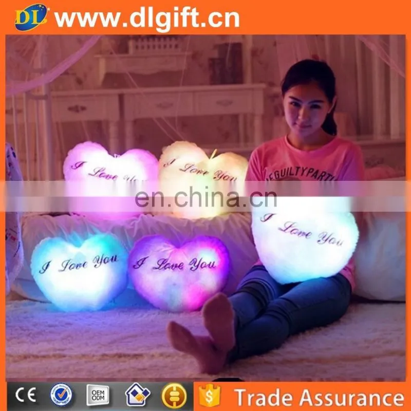 Romantic colorful LED dream light plush pillow