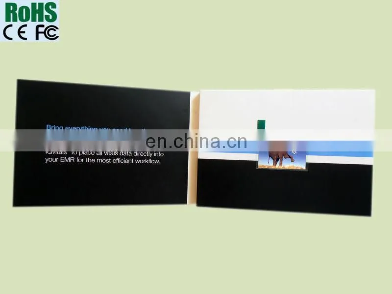 2.4/4.3/5/7inch tft lcd video player brochure/video greeting card
