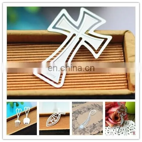 custom metal bookmarks copper gold snowflake clover carnation bookmarks