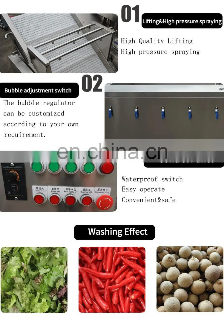 High spray fruit and vegetable washing machine red date washing machine spinach washing machine