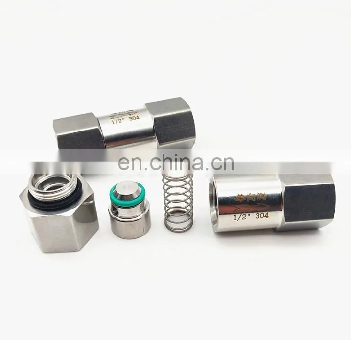 304 stainless steel split check valve 1/4 1/2 hexagonal wire check valve